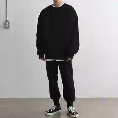 我是大卫 复古宽松圆领韩版潮流百搭休闲套头卫衣 男女同款