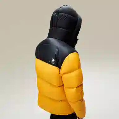 CAMEL Warm Fleece Windproof Hooded Down Jacket
