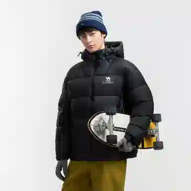 CAMEL Warm Fleece Series Down Jacket