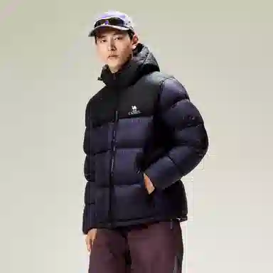 CAMEL Warm Fleece Windproof Hooded Down Jacket