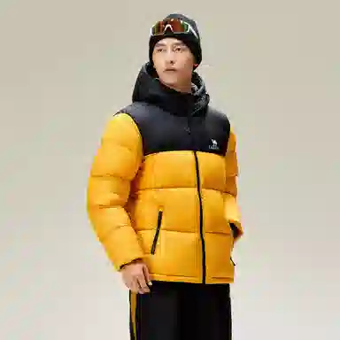 CAMEL Warm Fleece Windproof Hooded Down Jacket