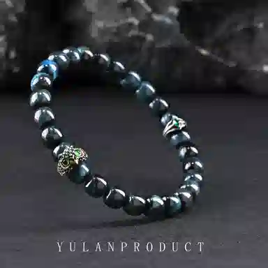 钰澜文玩 【梵高·猫头鹰】老型#好运 虎眼石 手串 男女同款情侣款