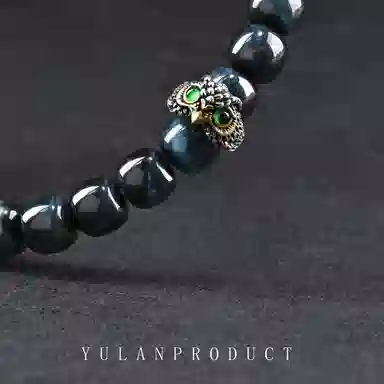 钰澜文玩 【梵高·猫头鹰】老型#好运 虎眼石 手串 男女同款情侣款