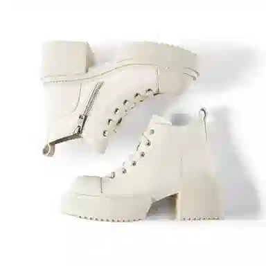 CHERYKALLY Thick Sole Ankle Boots 7.5cm