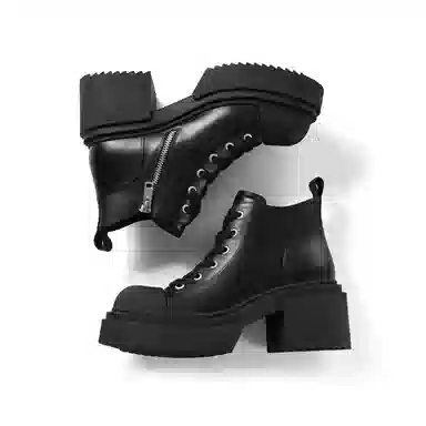 CHERYKALLY Thick Sole Ankle Boots 7.5cm