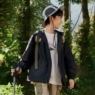 儿童款 左西 连帽防水休闲长袖冲锋衣