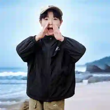 儿童款 左西 连帽防水休闲长袖冲锋衣