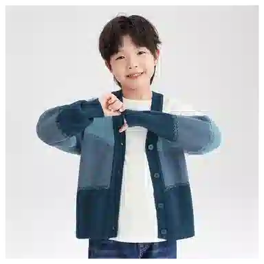 左西 男童渐变开衫毛衣 儿童款