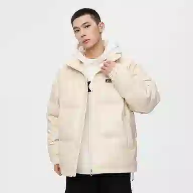 鸭鸭 新年战衣加厚保暖鸭绒休闲宽松立领无帽无性别羽绒服 男女同款