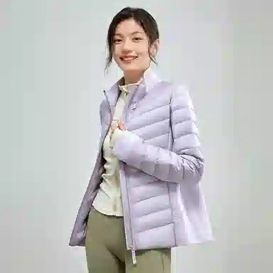 鸭鸭 轻薄系列 休闲立领保暖亲肤羽绒服 女款