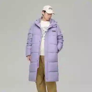 鸭鸭 青少年基础款加厚连帽保暖舒适柔软御寒学生党好物连帽宽松休闲时尚百搭中长外套羽绒服 男女同款