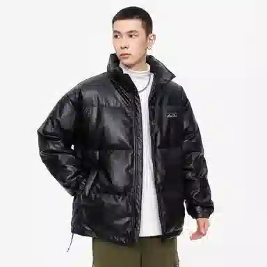 鸭鸭 新年战衣加厚保暖鸭绒休闲宽松立领无帽无性别羽绒服 男女同款