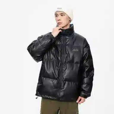 鸭鸭 新年战衣加厚保暖鸭绒休闲宽松立领无帽无性别羽绒服 男女同款