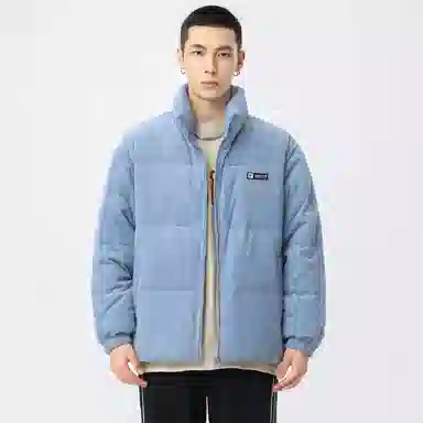 鸭鸭 高端通勤系列 冬季青少年基础款简约字母厚板印花设计感学生党好物垂感防寒保暖显瘦显高小众旅游拉链立领羽绒服 男女同款