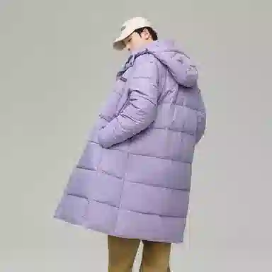 鸭鸭 青少年基础款加厚连帽保暖舒适柔软御寒学生党好物连帽宽松休闲时尚百搭中长外套羽绒服 男女同款