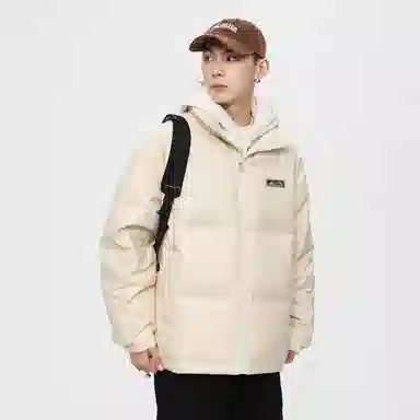 鸭鸭 新年战衣加厚保暖鸭绒休闲宽松立领无帽无性别羽绒服 男女同款