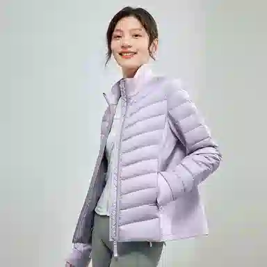 鸭鸭 轻薄系列 休闲立领保暖亲肤羽绒服 女款