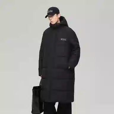 鸭鸭 青少年基础款加厚连帽保暖舒适柔软御寒学生党好物连帽宽松休闲时尚百搭中长外套羽绒服 男女同款