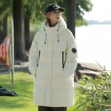 鸭鸭 韩系基础款学院小清新小众设计感宽松加厚保暖防风羽绒服 男女同款