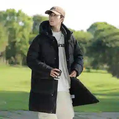 鸭鸭 韩系基础款学院小清新小众设计感宽松加厚保暖防风羽绒服 男女同款