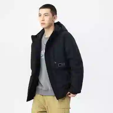 鸭鸭 山系户外多口袋工装风加厚保暖防风休闲宽松连帽套头羽绒服 男女同款