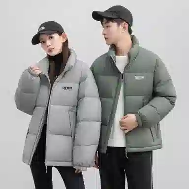 鸭鸭 经典暖冬系列 简约字母印花设计感简约纯色青少年基础款学生党好物宽松休闲加 厚保暖防寒百搭羽绒服 通用