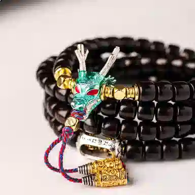 宝臻荟 新中式 高端文玩盘玩 龙行大运 轻奢 高级感 复古 椰蒂 菩提类手串 男款