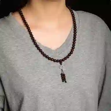 宝臻荟 新中式 野生印度高密 文玩盘玩念珠 复古时尚高级感 手串 男女同款情侣款 紫檀