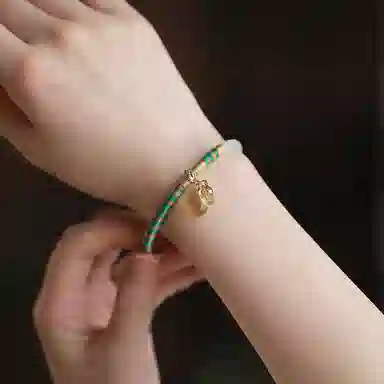 凤凰涅磐 国风首饰叮当古风高级感轻奢手饰小众设计感配件 白玛瑙 黄水晶 金丝线 合金件 手镯 女款 礼物礼盒