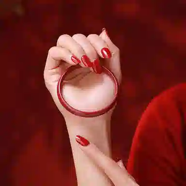 凤凰涅磐 复古国潮平安转运福心经 再造辰砂朱砂 玉石手镯 女款 礼盒