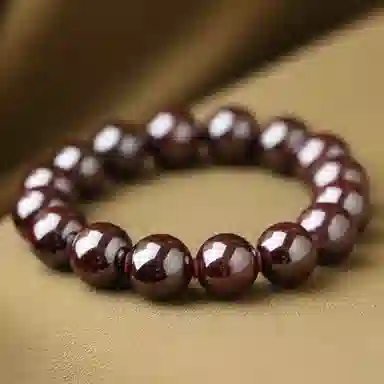 凤凰涅磐 典藏级原矿 新中式素圈文玩 本命年平安转运佛珠 复古小众民族风 辰砂 玉石手串 男女同款情侣款 朱砂