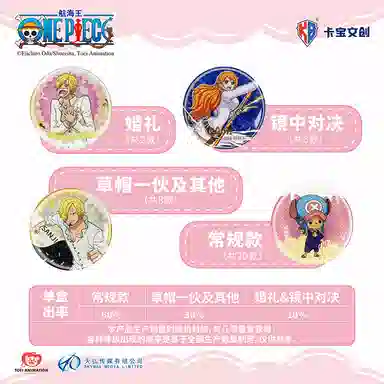 卡宝文创 航海王 海贼王 第三弹 蛋糕岛篇 吧唧 马口铁 路飞 盲盒 徽章