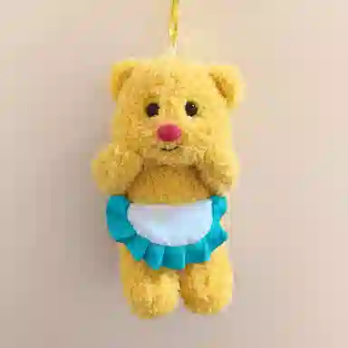 万童乐 黄油小熊 钥匙挂扣 玩偶 毛绒挂件