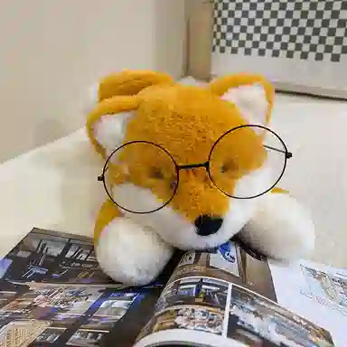 万童乐 软萌趴狐狸 玩偶 毛绒公仔