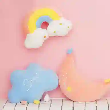万童乐 超软云朵星星抱枕 玩偶 毛绒公仔