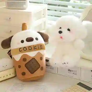 万童乐 可爱狗狗 茶杯犬 玩偶 毛绒公仔
