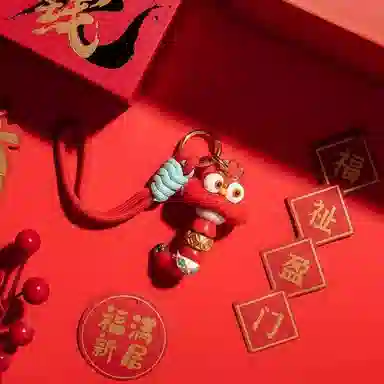 胖胖龙 蛇年赚钱蛇国潮钥匙扣卡通公仔精致吉祥物新春挂饰 玩具