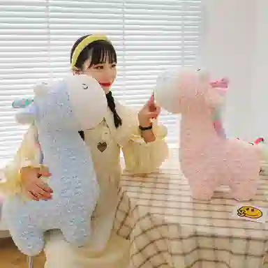 胖胖龙 可爱长颈鹿 彩虹小鹿 玩偶 毛绒公仔