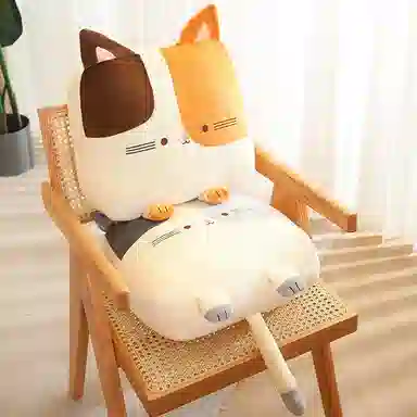 胖胖龙 卡通猫咪方形抱枕 玩偶周边