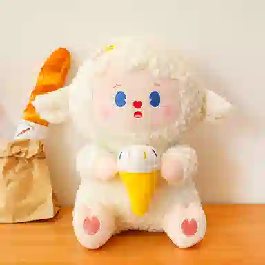 万童乐 可爱卡通冰淇淋小羊 绵羊 玩偶 毛绒公仔