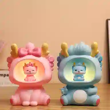 胖胖龙 龙年存钱罐 可爱卡通生肖小夜灯吉祥物 早教益智玩具