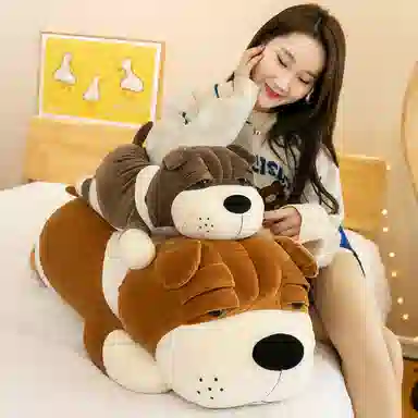 万童乐 沙皮狗 玩偶 毛绒公仔