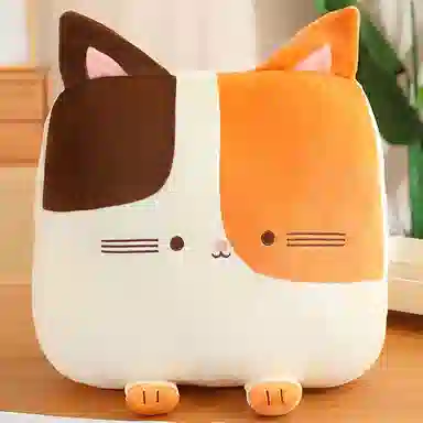胖胖龙 卡通猫咪方形抱枕 玩偶周边