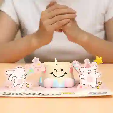 万童乐 蛋糕八音盒香薰香氛蜡烛 创意音乐盒 早教益智玩具