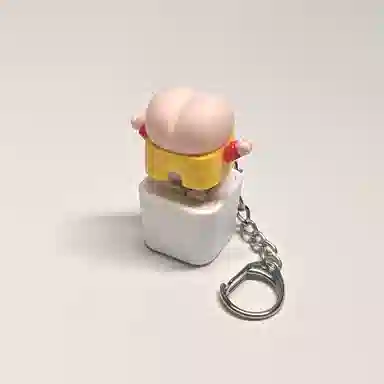 胖胖龙 木鱼按键带音效钥匙扣 木鱼键帽解压 早教益智玩具