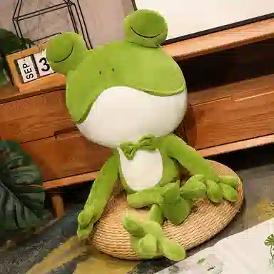 万童乐 超萌软体青蛙 玩偶 毛绒公仔