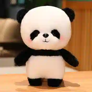 万童乐 可爱竹筒大熊猫 玩偶 毛绒公仔