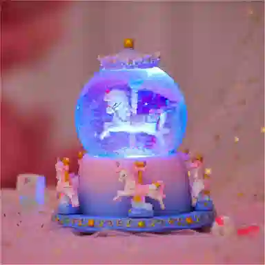 胖胖龙 高颜值水晶球 雪花音乐盒 八音盒 摆件 早教益智玩具