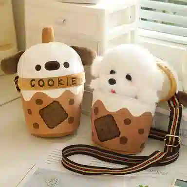 万童乐 可爱狗狗 茶杯犬 玩偶 毛绒公仔