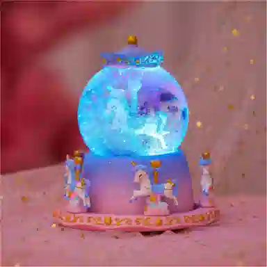 胖胖龙 高颜值水晶球 雪花音乐盒 八音盒 摆件 早教益智玩具